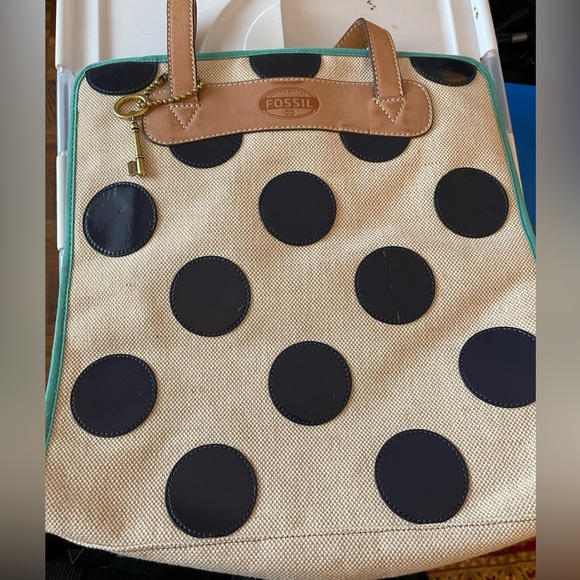 FOSSIL brand canvas tote - Picture 1 of 5